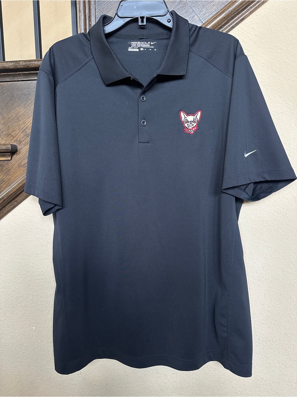 Nike Golf Dri-Fit Dry Men’s Polo Shirt El Paso Chihuahuas XL Black Ex Large